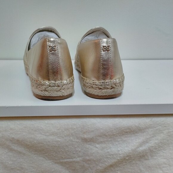 Sam Edelman Gold Leather "Kesia" Espadrilles - Picture 5 of 9